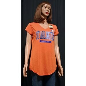 UT Arlington Mavericks Women's T-Shirt, Small, Orange & Blue